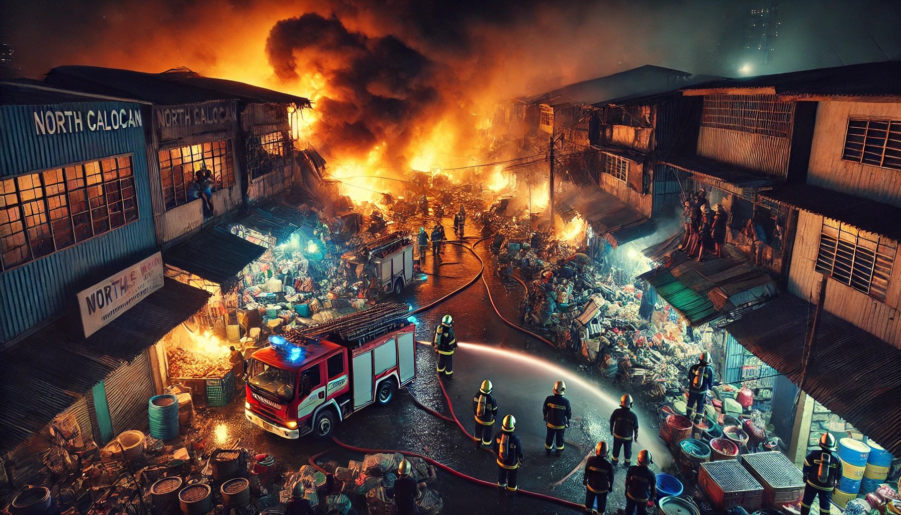 Fire Ravages North Caloocan Market, Causing Significant Damage